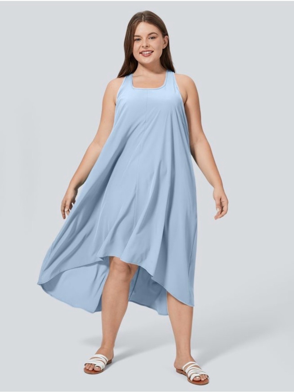 HALARA New Breezeful RacerPocket High Low Flowy Midi Quick Dry Casual Dress 2X